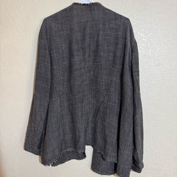 Eileen Fisher Linen Blend Open Blazer - Picture 4 of 5